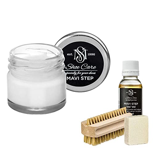 MAVI STEP Aurora Premium Suede & Nubuck Care Kit para reparación de zapatos, botas, muebles, sofás y chaquetas, hombres y mujeres, 100 neutros, Talla única