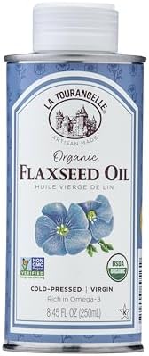 La Tourangelle Organic Virgin Flaxseed Oil, Liquid, for Cooking, 8.45 fl oz