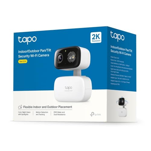 Tapo C216 2K 3MP Outdoor Camera 360°Pan/Tilt, IP65 Color Night Vision, Security Camera Outdoor WiFi, Smart AI Detection,Spotlights, Indoor Cameras House Security, CCTV, Alexa/Google - Image 14