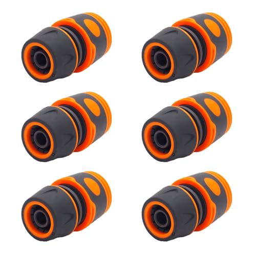 Ktnyl 6 Pièces Kit de Raccordement de Tuyau d'arrosage, Raccord de Tuyau, Raccord de Tuyau 1/2", Kit de Raccord Rapide, pour Relier Le Tuyau de Jardin