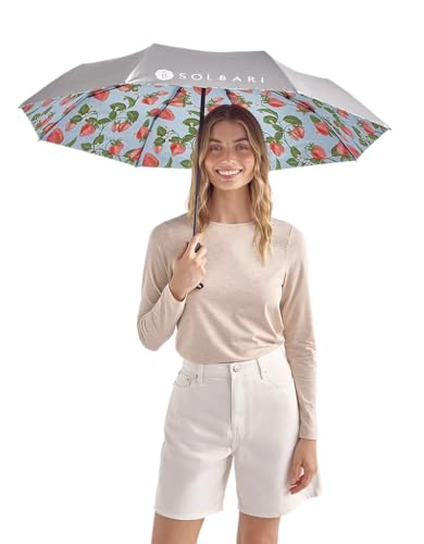Solbari Compact Sun Protective Umbrella UPF 50 | Lightweight compact umbrella with ultra-reflective silver canopy and opaque underside for travel and everyday use product thumbnail 14