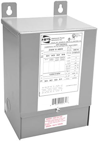 C1F003LES 1-Phase Copper Encapsulated Distribution Transformer 240/480 Volt Primary 120/240 Volt Secondary 3 KVA HPS Fortress
