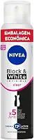 NIVEA Desodorante Antitranspirante Aerossol Black & White INVISIBLE Clear 200ml, Proteção 72h, Contra Suor e Odor, Anti-manchas