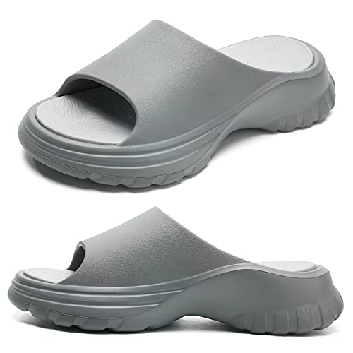 Cloud Sliders Pantoufles confortables pour homme et femme Soutien de la voûte plantaire Pour douche ou salle de bain, gris, 36.5/37.5 EU Cover