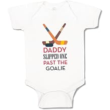 Cute Rascals Custom Baby Bodysuit Daddy Slipped 1 past The Goalie Hockey Dad Fathers Day Funny Cotton