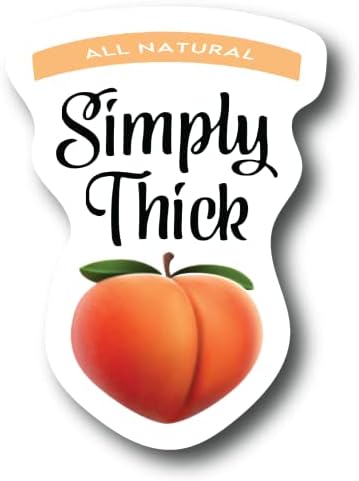 Simply Thick | Waterproof Decal Sticker | 3 Inch | Car Auto Truck Van Window Wall Laptop Cell | CS104-2PK