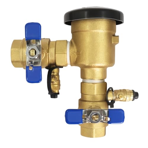 1" 720A Pressure Vacuum Breaker, Pressure Vacuum Breaker 1 Inch Brass PVB Backflow Preventer, Sprinkler Backflow Preventer for Irrigation Systems & Outdoor Water Lines