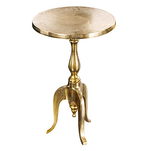 riess-ambiente.de Barock Beistelltisch Savoy 55cm Gold Metall Dreibein rund Vintage