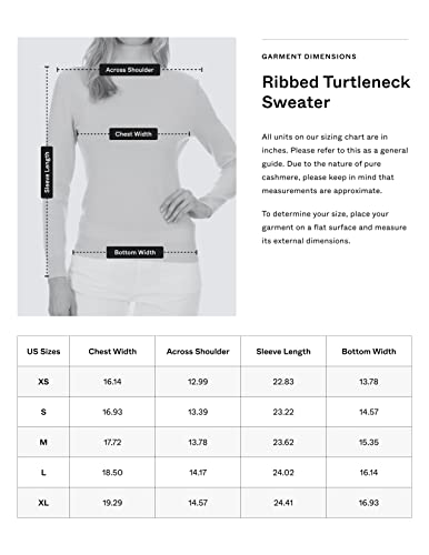 State Fusio Ribbed Turtleneck Sweater - Wool Long Sleeve Pullover For Women Made With Merino Wool Sourced From Inner Mongolia Goats - Soft, Lightweight & Versatile Womens Sweater (Bark, Small) #TOP2