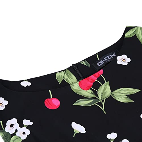 OWIN Women's Vintage 1950's Floral Spring Garden Rockabilly Swing Prom Party Cocktail Dress
