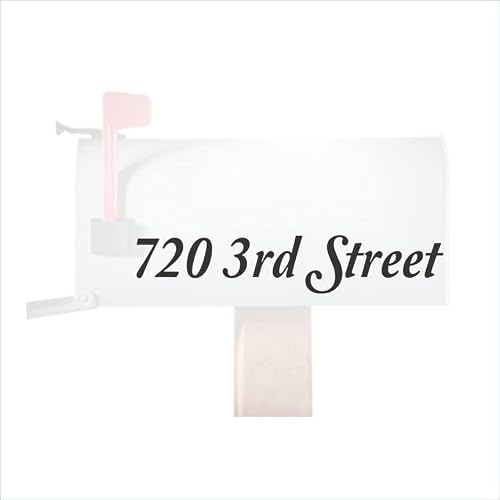 Set Of 2 Single Line Glossy Mailbox Numbers For Outside - Smooth Surface Mailbox Address Decals - Die-Cut Vinyl Address Numbers For Mailbox - Mail Box Numbers & Personalized Address Decals- 16"W #TOP29