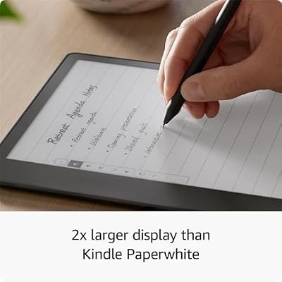 Like-New Amazon Kindle Scribe (16 GB) - 10.2 300 ppi Paperwhite display, a Kindle and a notebook all in one, convert notes to text and share, includes Premium Pen