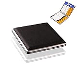 Suficiente espacio: fácil de cargar y descargar, suficiente espacio de almacenamiento para 20 cigarrillos de filtro, en cada lado puedes alojar 10 cigarrillos de forma segura y también puede ser una alternativa para cajas de tarjetas de visita.