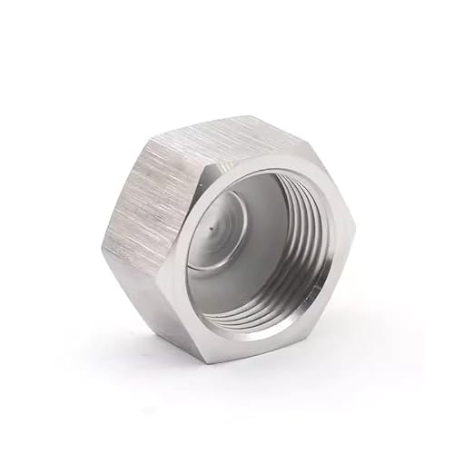 Mbmyvrnkjl Women's Thread Npt Metric 304 Stainless Steel Hex Head End Cap Pipe Fitting Adapter Connector (M25x1.5)