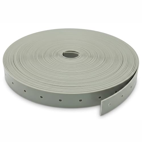 HUVOTOSI US Heavy-Duty Plastic Hanger Strap for Pipes & Ducts - 3/4 Inch x 50ft Roll - Versatile Strong Support Strap for HVAC & Plumbing Needs. (Grey)