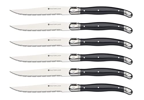 MasterClass Steak Knive Set of 6, Stainless Steel, 1.2 x 1.6 x 23 cm ( 0.5 x 0.6 x 9