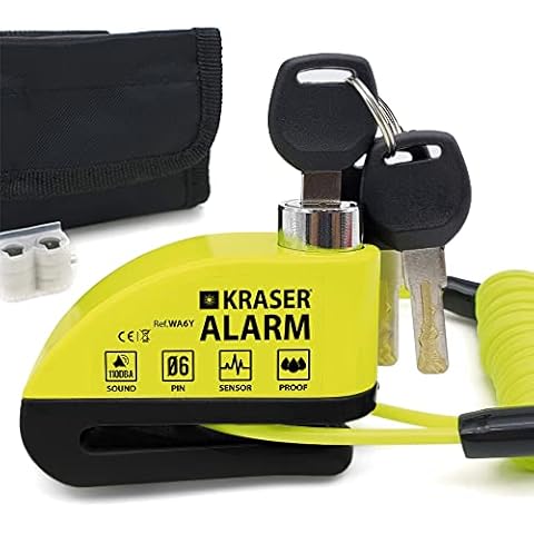 Candado Moto Disco Alarma KRASER WA6Y Cover