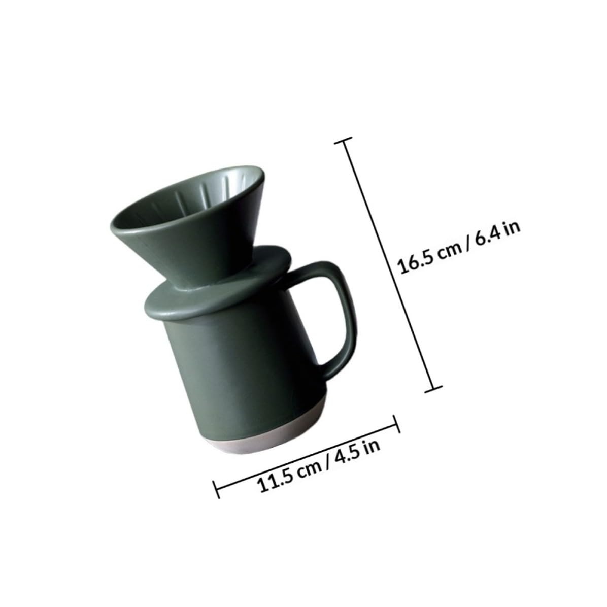 PRETYZOOM Taza de Filtrado de Café Función de Cerámica Verde Filtro Fino y Diseño Portátil de Forma Práctica preparar para Leche