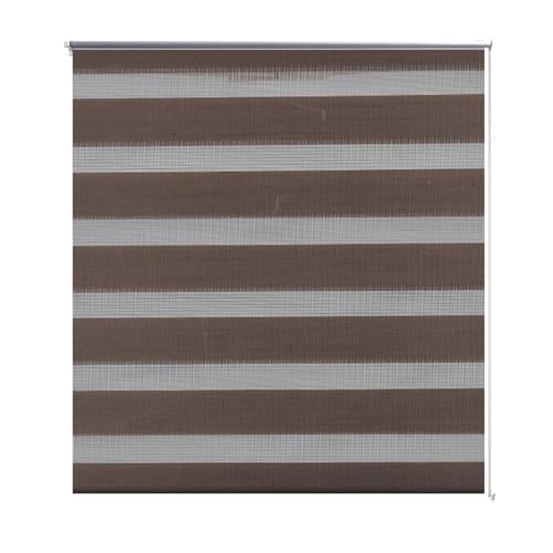 helloshop26 – Estor tamisant Ventana Cortina Cerca persiana, plástico, marrón, 100 x 50 x 175 cm