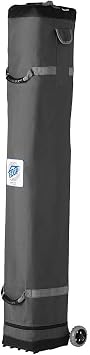 E-Z UP Vantage Instant Shelter Canopy, 10' x 10', White Powder-Coated Steel Frame with Wide-Trax Roller Bag & 4 Piece Spike Set, Punch