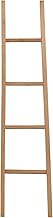 Biscottini Bathroom Towel Ladder 150 x 35 x 4 cm - Decorative Wooden Ladder - Wooden Towel Rail - Bamboo Towel Rail - Wall Mounted Metal Towel Rail