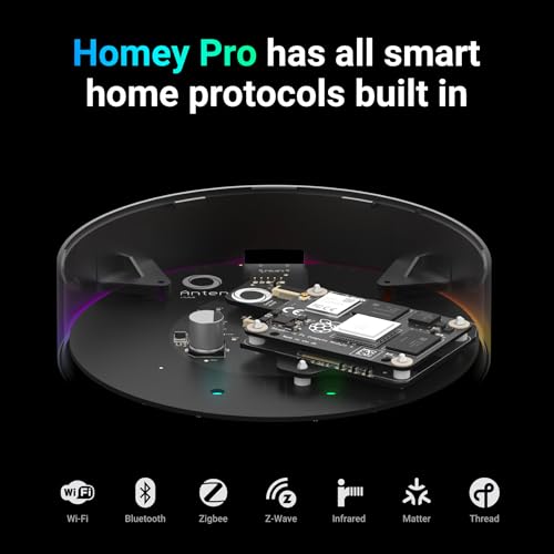 Homey Pro (Early 2023) | Smart Home Hub for Home Automation – Features Z-Wave Plus, Zigbee, Wi-Fi, BLE, Infrared, Matter & Thread. Compatible with Siri, Alexa & Google Home. by Homey - Image 6