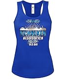 Ich Bin Schalker 4619 Fussball Fan Shirt Tshirt Fan Artikel Oberteil Geburtstags Geschenk Partner Trikot Lock Frauen Damen Tank Top Blau L