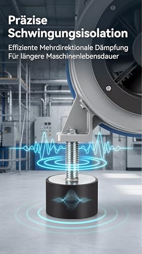 KooingTech Schwingungsdämpfer, Gummipuffer M6, Gummi Vibrations Isolation Gummidämpfer für Auto Boot Spulen Schwarz, VD20*15 M6*18 (4)