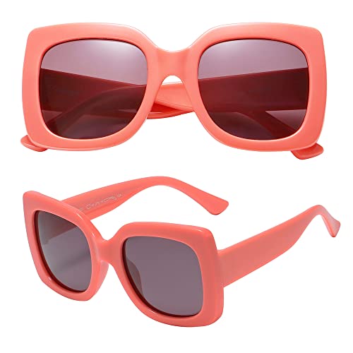 PolarSpex Kids Oversized Square Polarized Sunglasses for Girls Age 2-8