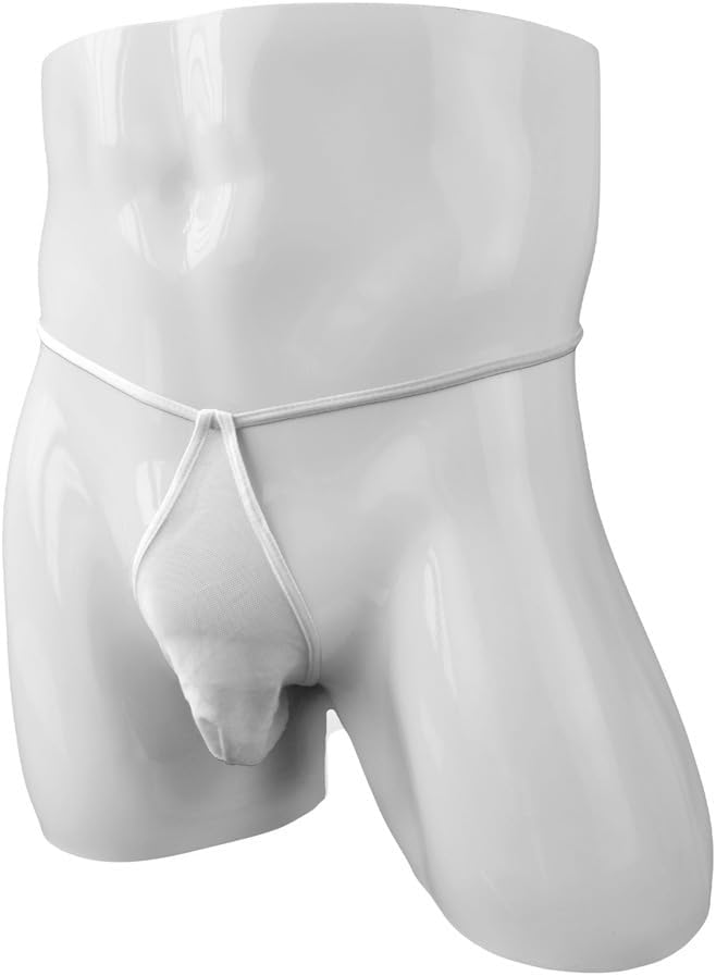 Sexy Mens Thong with Mesh Reinforced Pouch U Soft and Comfortable G-string Underwear for Men