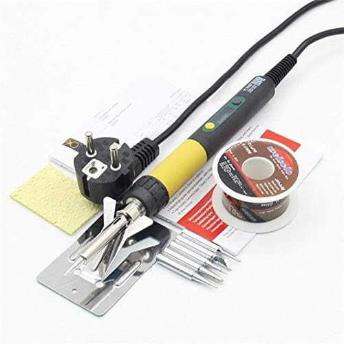 Soldering CXG DS110T electric soldering iron 220V 110W rework soldering station welding tools temperature adjust soldering iron 900M tips - (Power: 110V US, Color: 2 Package)