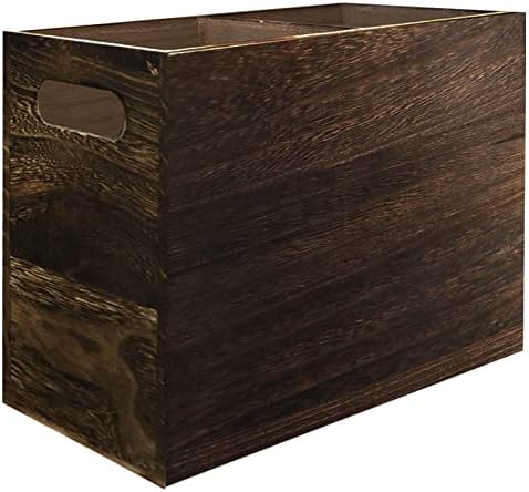 Wooden Utensil Holder Bamboo Organiser Kitchen Utensils Cutlery Holder with 2 Compartments, Wood Cutlery Caddy Holders, Cooking Tools Set Storage Pots (Auburn with 2 Compartments)