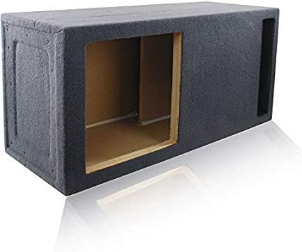 3.0 Cu. Ft. Ported/Vented MDF Sub Woofer Enclosure Box [Black] for Single Car Subwoofer (3.0 ft^3 @ 35Hz) | Premium MDF Construction | Made in USA (15" Square)