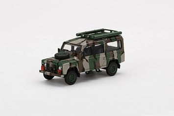 Mini GT Land Rover Defender 110 Malaysian Army, Green Camouflage MGT00321 1/64 Scale Diecast Car
