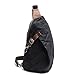 Produktbild Neuleben Wasserdicht Schulterrucksack aus Canvas Vintage Unisex Herren Klein Sling Rucksack Schultertasche Umhängetasche Outdoor Sport Freizeit (Schwarz)