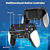 Wireless Controller for PS5 with RGB LED,TURBO, Dual Vibration, 6 Axis Gyro Sensor, Touchpad, Ergonomic for Playstation 5 Controller, Compatible with PlayStation 5/PC/Mac, Anti-Slip Black and White