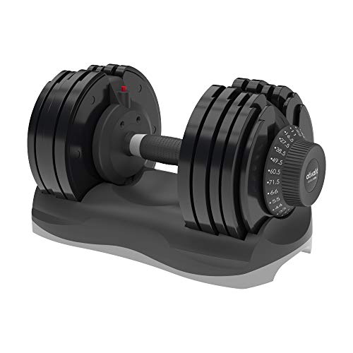 Ativafit Adjustable Dumbbell Fitness Dial Dumbbell with Handle and Weight Plate for Home Gym Note: Single (71.5 lbs)