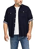 regular fit s.Oliver Big Size Herren Regular Fit: Hemd mit Taschen dark blue 4XL