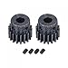 uxcell 1Mod 18T Pinion Gear 5mm Bore Hardened Steel Motor Rack Spur Gear with Step for RC Car Truck Buggy Gear Drive, 2 Set