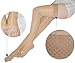 BriteLeafs Sheer Compression Stockings Thigh High 20-30 mmHg, Firm Support, Open Toe, Stay-Up Silicone Band (X-Large, Beige)