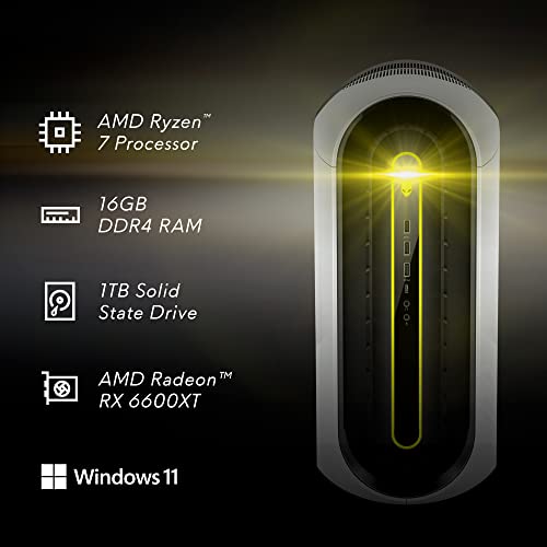Alienware Aurora R10 Gaming Desktop - AMD Ryzen 7 5800, 16GB DDR4 RAM, 1TB SSD, NVIDIA GeForce RTX 3080 LHR, Liquid Cooled, VR Ready, Killer WiFi 6, Bluetooth 5.0, USB-C, Windows 11 Home - Black by Alienware - Image 7