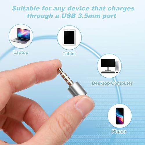 Nexarelle Microphone Blocker, USB 3.5mm Audio Blocker Audio Privacy Protector for Laptops/Smartphones/Tablets/Computers, Silver - Thumbnail 5