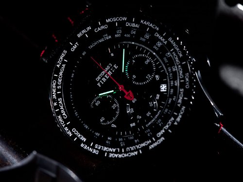 DETOMASO FIRENZE Chronograph IPB Black Leather SL1624C-BK1