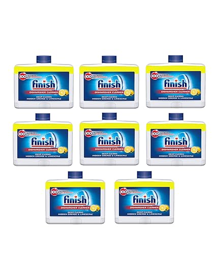 Finish Dishwasher Cleaner - Savers Pack of 8x250ml - De-scales, Deep Cleans, Prolongs Life of Dishwasher - Removes Nasty Odours…