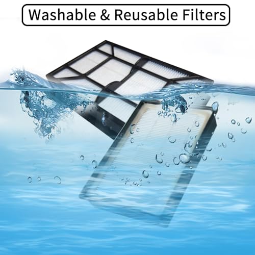 4 Pack 53296 EF-9 HEPA Vacuum HEPA Media Filter Replacement for Kenmore 40195 22614, 31140, BU1005 Upright Vacuum Cleaner for Kenmore Elite 21814, 31150, 81714, BU1018 Vacuum Cleaner 1 Clean Brush by ECOMAID - Used condition - Image 6