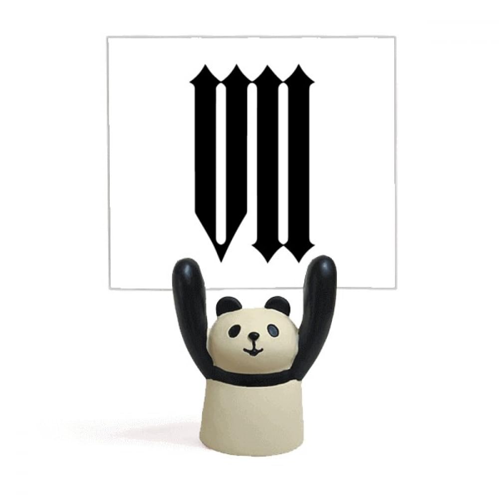 Porte-mémo panda noir support de notes chiffre romain VII - 4