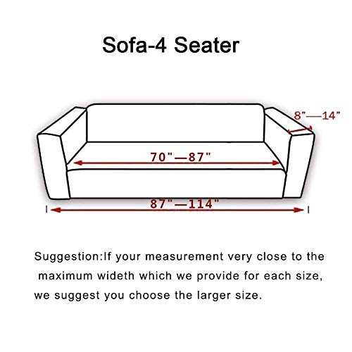 Lamberia Printed Sofa Cover Stretch Couch Cover Sofa Slipcovers For Couches And Loveseats With Two Free Pillow Case (Geometric, Sofa-4 Seater) #TOP3