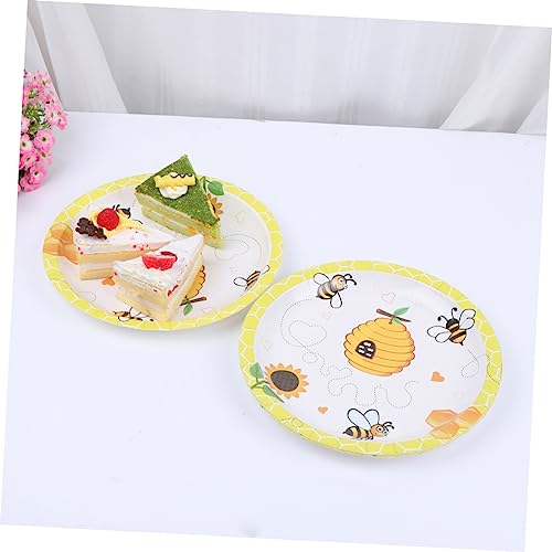 Abaodam 88 Peças 1 Conjunto De Louça Descartável Pratos De Papel Descartáveis ​​Pratos De Papel Deco