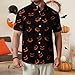 Deer Lady 2025 Halloween Button Down Shirts for Men Funny Pumpkins Hawaiian Short Sleeve Casual Bowling Shirt Evil Pumpkin Bash L