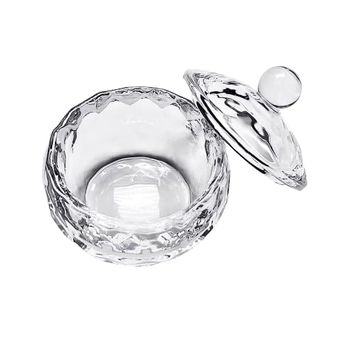 ELITEWAVE Acrylic Liquid Powder Dappen Dish Bowl Glass Crystal Cup Glassware with Lid for Nail Art Manicure Care Tools (1Pcs Pack).-image-11